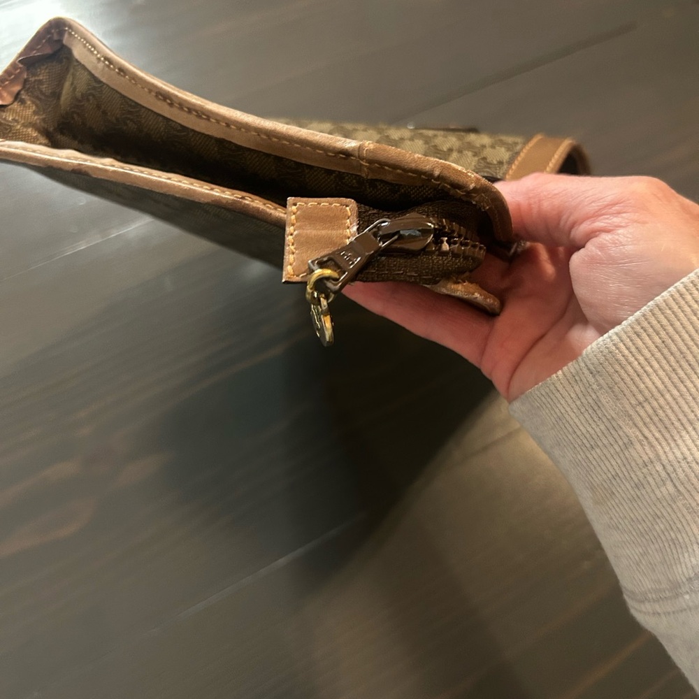 Celine Brown Patterned Clutch - image 6